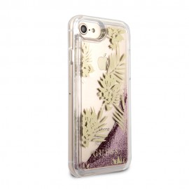 Capac Protectie Spate Guess Pentru iPhone 7/6S/6 Colectia Liquid Glitter Palm Spring - Auriu