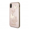 Capac Protectie Spate Guess Pentru iPhone X Colectia Butterflies - Roz-auriu