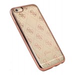 Capac Protectie Spate Guess TPU Transparent pentru iPhone 6 6s - RoSE Gold