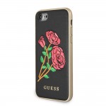 Capac Protectie Spate Guess Pentru iPhone 7/8 Colectia Flower - Negru