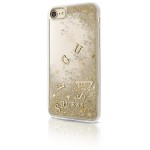 Capac Protectie Spate Guess Pentru Iphone 7 Colectia Liquid Glitter - Auriu