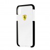 Capac Protectie Spate Ferrari Anti-soc Pentru iPhone X Racing Logo- Transparent Negru