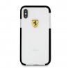 Capac Protectie Spate Ferrari Anti-soc Pentru iPhone X Racing Logo- Transparent Negru