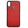 Capac Protectie Spate Ferrari Din Piele Pentru iPhone X Colectia Heritage 488 - Rosu