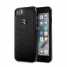 Capac Protectie Spate Ferrari Din Piele Pentru iPhone 7 Colectia Heritage - Negru