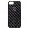 Capac Protectie Spate Ferrari Carbon Pentru iPhone 7 Colectia Heritage - Negru