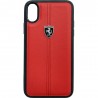 Capac Protectie Spate Ferrari Pentru iPhone X Vertical Stripe Colectia Heritage - Rosu