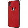 Capac Protectie Spate Ferrari Pentru iPhone X Vertical Stripe Colectia Heritage - Rosu