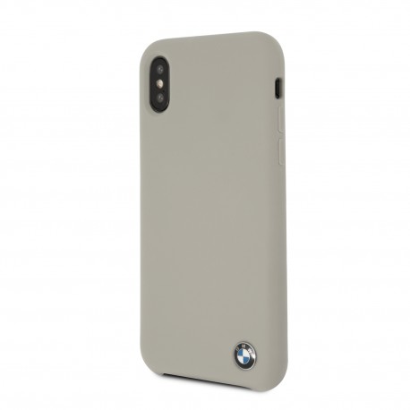 Capac Protectie Spate BMW Din Silicon Pentru iPhone X - Gri Deschis