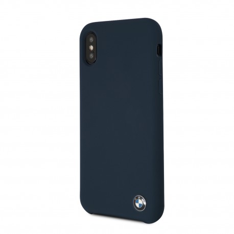 Capac Protectie Spate BMW Din Silicon Pentru iPhone X - Albastru