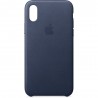 Capac Protectie Spate Apple Din Piele Pentru iPhone X - Albastru