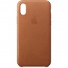 Capac Protectie Spate Apple Din Piele Pentru iPhone X - Maro