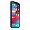 Capac Protectie Spate Apple Din Piele Pentru iPhone XS Max - Albastru