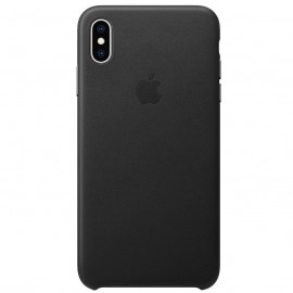 Capac Protectie Spate Apple Din Piele Pentru iPhone XS Max - Negru