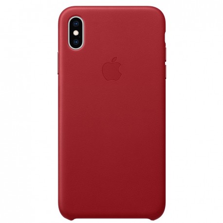 Capac Protectie Spate Apple Din Piele Pentru iPhone XS Max - Rosu