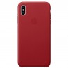Capac Protectie Spate Apple Din Piele Pentru iPhone XS Max - Rosu