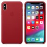 Capac Protectie Spate Apple Din Piele Pentru iPhone XS Max - Rosu