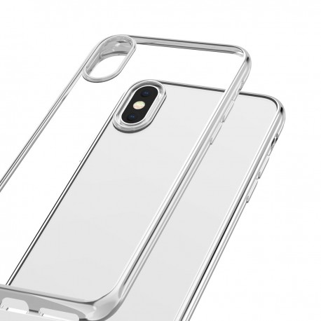Capac Protectie Spate Cellara Colectia Electro Pentru Iphone Xs/iphone X - Argintiu