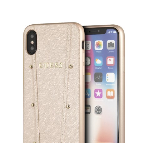 Capac Protectie Spate Guess Pentru iPhone XS/iPhone X Colectia Kaia - Auriu
