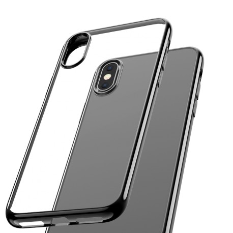 Capac Protectie Spate Cellara Colectia Electro Pentru iPhone XS/iPhone X - Negru