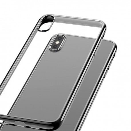 Capac Protectie Spate Cellara Colectia Electro Pentru iPhone XS Max - Negru