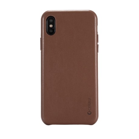 Capac Protectie Spate Cellara Colectia Style Pentru iPhone X - Maro