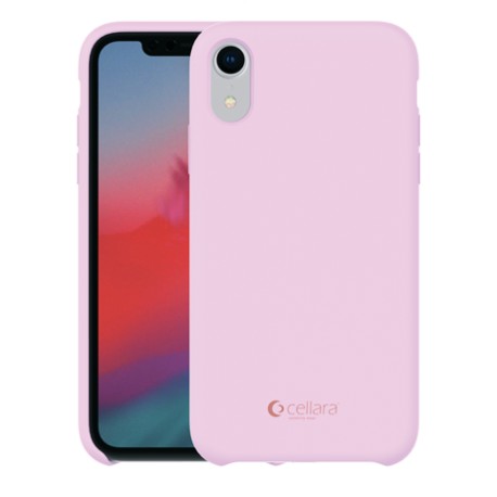 Capac Protectie Spate Cellara Din Silicon Colectia Soft Pentru iPhone XR - Roz