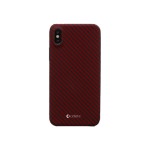 Capac Protectie Spate Cellara Din Fibra De Aramid Pentru iPhone Xs - Rosu