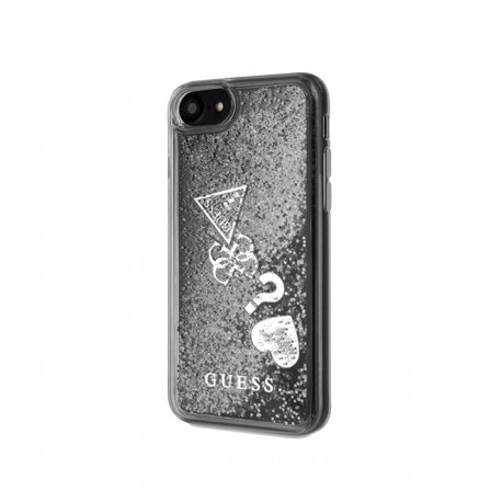 Capac Protectie Spate Guess Pentru iPhone 7/8 Colectia Hearts - Argintiu