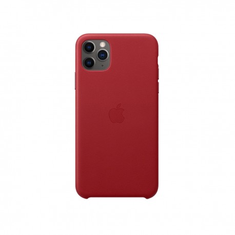 Capac Protectie Spate Apple Din Piele Pentru iPhone 11 Pro Max - Rosu
