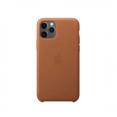 Capac Protectie Spate Apple Din Piele Pentru iPhone 11 Pro Max - Maro