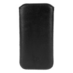 Husa Piele sintetica neagra pentru iPhone 5-5S