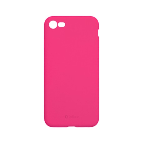 Capac Protectie Spate Cellara Din Silicon Colectia Slim Pentru iPhone 7/8 - Fluorescent Roz