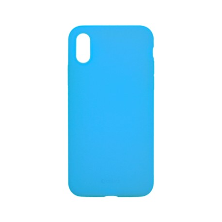 Capac Protectie Spate Cellara Din Silicon Colectia Slim Pentru iPhone X/xs - Fluorescent Albastru