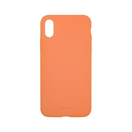 Capac Protectie Spate Cellara Din Silicon Colectia Slim Pentru iPhone X/xs - Portocaliu