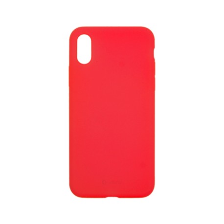 Capac Protectie Spate Cellara Din Silicon Colectia Slim Pentru iPhone X/xs - Rosu