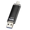 Memorie Usb Hama Laeta Twin Usb 3.0 - Micro Usb 128gb - Negru