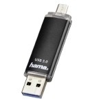 Memorie Usb Hama Laeta Twin Usb 3.0 - Micro Usb 32gb - Negru