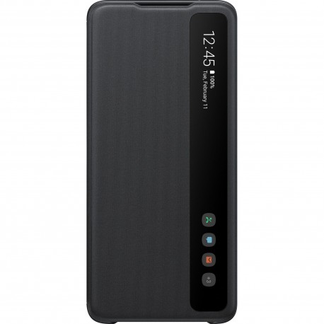 Book Clear View Standing Cover Samsung Pentru Samsung Galaxy S20 Ultra - Negru