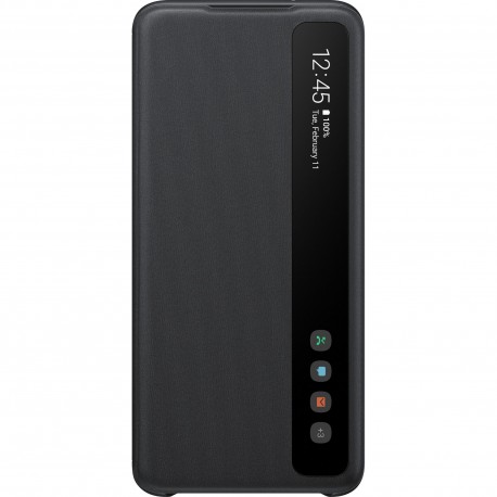 Book Clear View Standing Cover Samsung Pentru Samsung Galaxy S20 - Negru