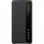 Book Clear View Standing Cover Samsung Pentru Samsung Galaxy S20 - Negru