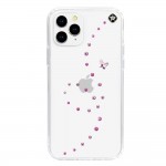 Capac Protectie Spate Bling My Thing Pentru iPhone 12 Pro Max Colectia Papillion Rose - Transparent