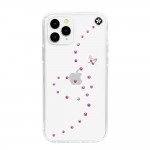 Capac Protectie Spate Bling My Thing Pentru Iphone 12/12 Pro Colectia Papillion Rose - Transparent