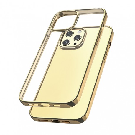 Capac Protectie Spate Cellara Colectia Electro Pentru iPhone 12 Pro Max- Auriu