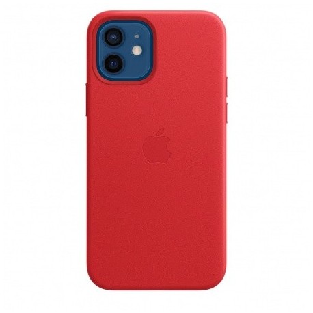 Capac Protectie Spate Apple Din Piele Cu Magsafe Pentru iPhone 12/12 Pro - Rosu