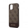 Capac Protectie Spate Guess Pentru iPhone 12 Mini Colectia Bottom Stripe Brown - Maro