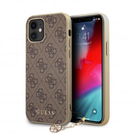 Capac Protectie Spate Guess Pentru iPhone 12 Mini Colectia Charm - Maro