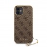 Capac Protectie Spate Guess Pentru iPhone 12 Mini Colectia Charm - Maro