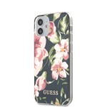 Capac Protectie Spate Guess Pentru iPhone 12 Mini Colectia Flower Nr 3 - Albastru