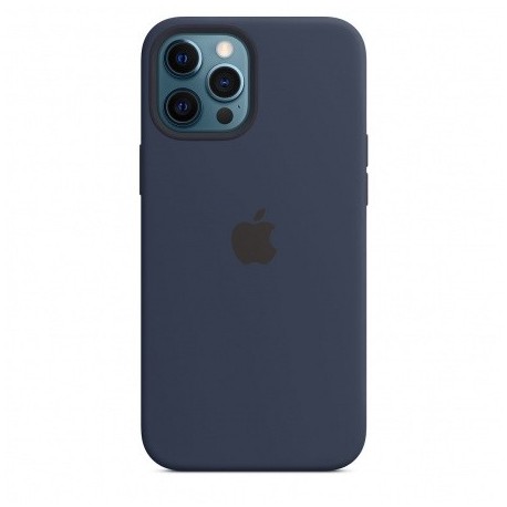 Capac Protectie Spate Apple Din Silicon Cu Magsafe Pentru Iphone 12 Pro Max - Albastru
